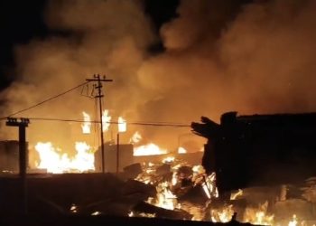 Puluhan Rumah Dekat Pasar Horas Terbakar di Pagi Hari