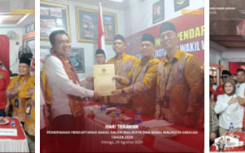 Hari Ketiga Pendaftaran, 3 Bakal Paslon Mendaftar Ke KPU Sibolga