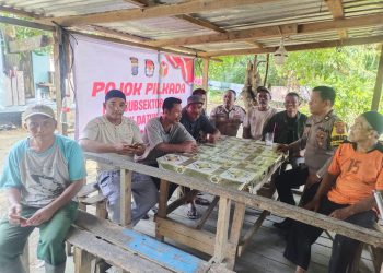 Personel Polsek Datuk Bandar Timur Ajak Warga Ciptakan Pilkada Damai