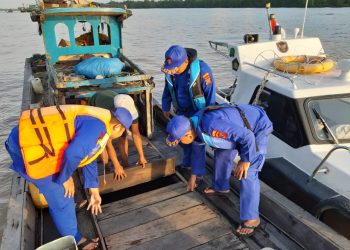 Sat Polairud Polres Tanjungbalai Hadang dan Periksa Kapal Tanpa Nama