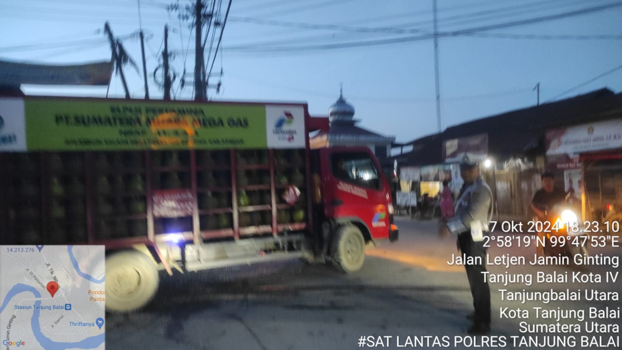 Sat Lantas Polres Tanjungbalai Patroli Sore