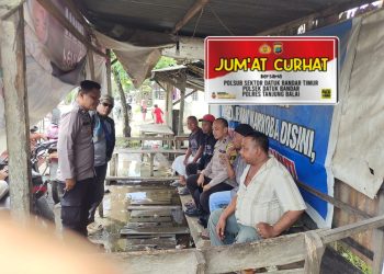 Personel Polsek Datuk Bandar Timur Sampaikan Pesan Kamtibmas