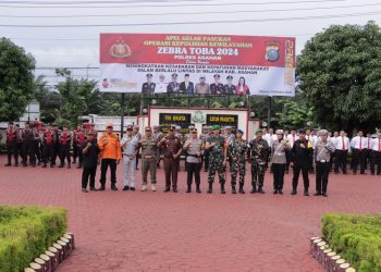 Polres Asahan Gelar Apel Pasukan Oprasi Kewilayahan Zebra Toba 2024