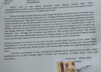 Dituding Lakukan Fitnah, Jefri Butarbutar Laporkan Akun Facebook TM ke Polres Samosir