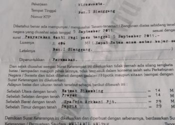 Surat Tanah Milik Muliadil Goltom Hilang, Yang Menemukan akan Diberi Hadiah