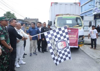 Usai Cuti, Bupati Asahan Lepas Distribusi Logistik Pilkada Serentak Tahun 2024