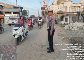 Sat Lantas Polres Tanjungbalai Gelar Patroli Sore