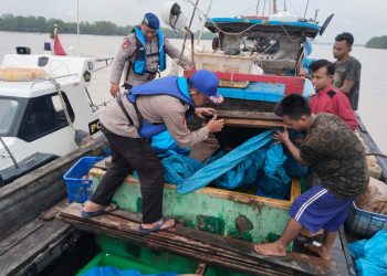 Satpol Airud Polres Tanjungbalai Patroli Perairan