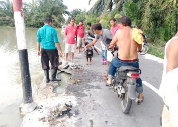Pengerjaan Proyek Gorong-gorong Ini di Desa Air Putih Asahan Terkesan Asal Jadi