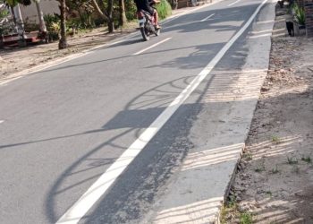 Baru Selesai, Proyek Jalan di Kecamatan Meranti Sudah Rusak