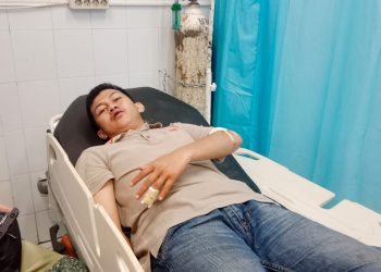 Korban saat di rumah sakit.