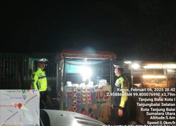 Sat Lantas Polres Tanjungbalai imbau Pedagang Tidak Jualan di Badan Jalan