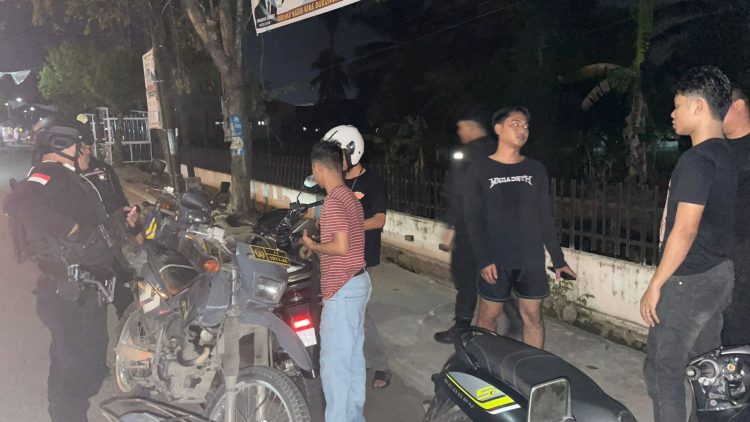 Tim Spartan Polres Tanjungbalai Bubarkan Remaja Yang Nongkrong Hingga Pagi