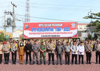 Polres Tanjungbalai Apel Gelar Pasukan Operasi Keselamatan Toba 2025