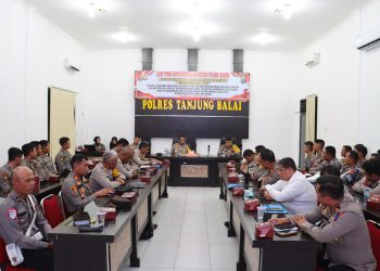 Polres Tanjungbalai Laksanakan Lat Pra Ops Keselamatan Toba 2025
