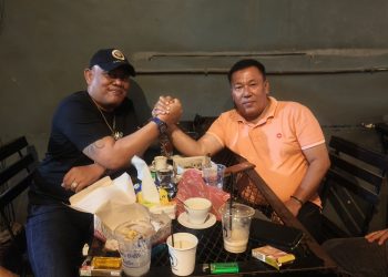 Ketua DPC Grib Jaya Asahan Hendra Syahputra dan Ok Rasyid.