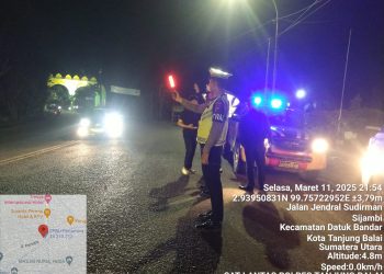 Sat Lantas Polres Tanjungbalai Gencarkan Blue Light Patroli dan Penjagaan
