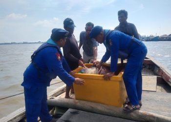 Sat Polairud Polres Tanjungbalai Cek Muatan Kapal Yang Masuk