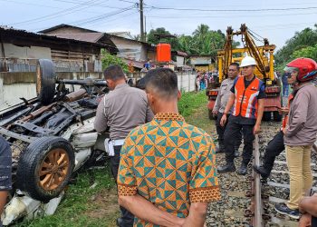 Ditabrak Kereta Api di Asahan, Ayah, Ibu dan Dua Anaknya Tewas