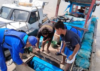 Cegah Penyeludupan, Personel Sat Polairud Polres Tanjungbalai Gelar Patroli