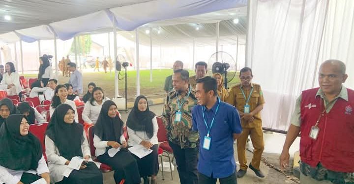 Wakil Bupati Labura, H. Samsul Tanjung, meninjau pelaksanaan CPPPK di Medan, Selasa (13/5/2025).