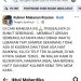 Postingan di akun Facebook yang menuduh Ikbal sebagai penipu.