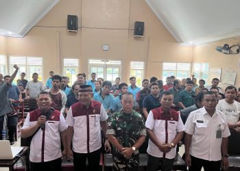 Para napi di Lapas Labuhan Ruku saat mengikuti pembinaan rohani yang digelar PSPI.