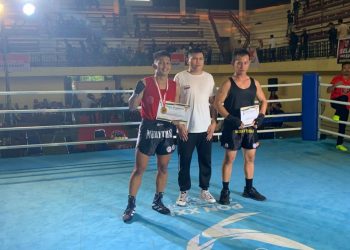Atlet Muaythai Asuhan Ketua DPC Grib Jaya Asahan Tumbangkan Lawannya dari Medan