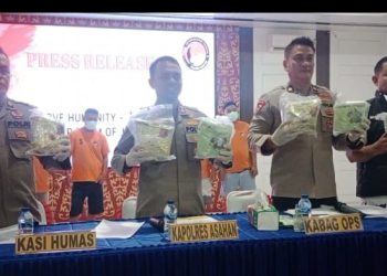 Bawa 20 Kg Sabu, Tiga Kurir Narkoba di Tangkap Personel Polres Asahan