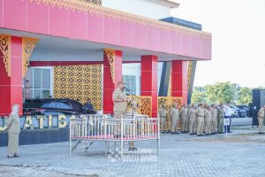 Bupati Batubara  Pimpin Apel Gabungan.