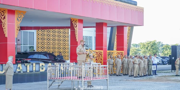 Bupati Batubara  Pimpin Apel Gabungan.