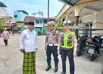 Ciptakan Kenyamanan Beribadah, Polres Tanjungbalai Pengamanan Ketat Saat Sholat Jumat