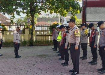 Jaga Toleransi dan Keamanan, Polres Tanjungbalai Monitoring Kebaktian Minggu
