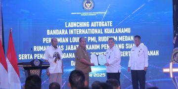 Bupati Asahan Serahkan Sertifikat Tanah ke Kanwil Ditjen PAS Sumut