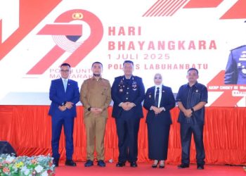 Bupati Labura Hendriyanto Sitorus Hadiri HUT ke 79 Bhayangkara 