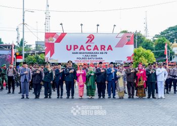Bupati Batubara Hadiri Upacara HUT ke 79 Bhayangkara 