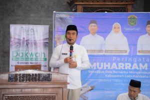 . Samsul Tanjung menyampaikan kata sambutan dalam kegiatan Tahun baru Islam 1 Muharram 1447 H.