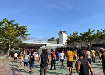 Warga Binaan dan Pegawai Lapas Labuhan Ruku Gelar Senam Bersama