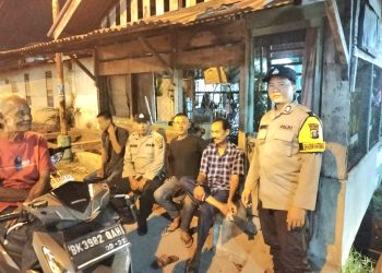 Pastikan Keamanan Wilayah, Polsek Tanjungbalai Selatan Gencar Patroli Malam