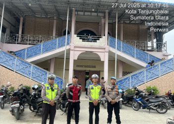 Ciptakan Rasa Aman Beribadah, Polres Tanjungbalai Amankan Gereja