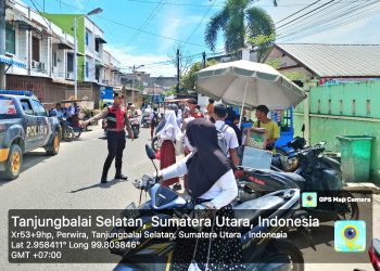 Sat Samapta Polres Tanjungbalai Pastikan Keamanan dan Keselamatan Anak Sekolah