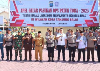 Tingkatkan Disiplin Berlalu Lintas, Polres Tanjungbalai Gelar Operasi Patuh Toba 2025