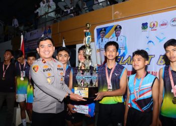 Wakapolres Tebing Tinggi Hadiri Penutupan Turnamen Bola Voli Antar Pelajar
