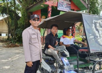 Sambut Kemerdekaan RI, Polsek Tanjungbalai Selatan Himbau Warga Pasang Bendera