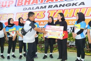 Kapolres Tebing Tinggi Hadiri Penutupan Final Voli Cup Bhayangkari Sumut Zona II