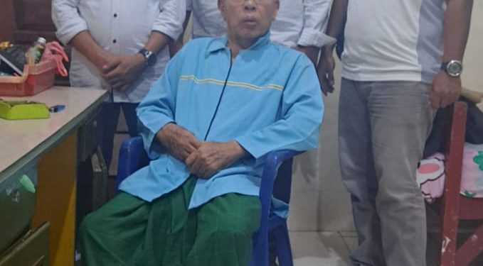 Ketua MUI Kota Sibolga, Haji Zainun Sinaga saat bersama Tim Kuasa Hukum korban di Kota Sibolga. 