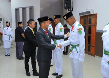 35 Paskibraka Kabupaten Labuhanbatu Utara Dikukuhkan