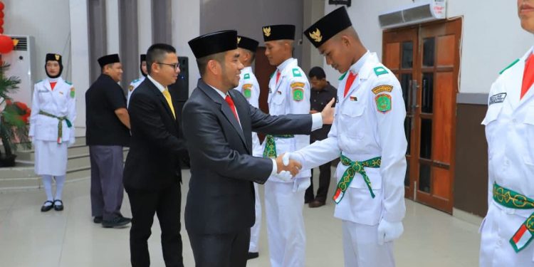 35 Paskibraka Kabupaten Labuhanbatu Utara Dikukuhkan