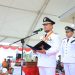 Bupati Labura, Hendri Yanto Sitorus, bertindak sebagai inspektur upacara pada peringatan HUT ke-80 kemerdekaan RI.