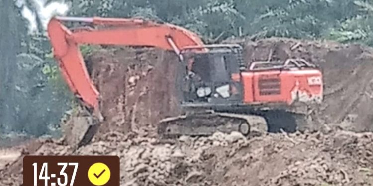 Kegiatan galian c ilegal di Nagori Bandar, Simalungun